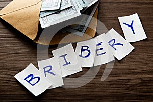Money and the words of Bribery photo