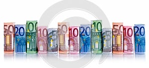 Money â€“ bank notes in a row