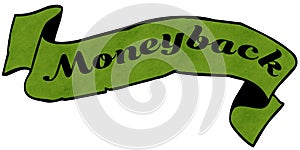 MONEYBACK green ribbon.
