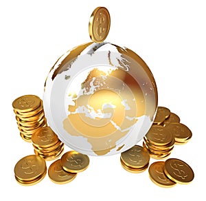 Moneybox. Global economy photo