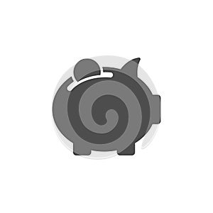 Moneybox glyph vector icon