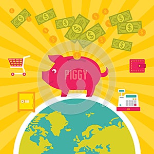 Moneybox Piggy Illustration