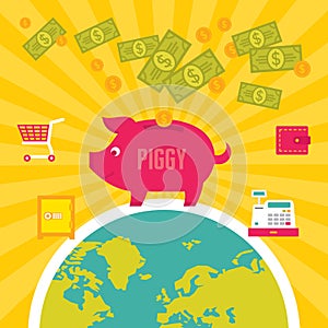Moneybox Piggy Illustration photo