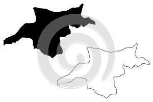 Mongala Province map vector