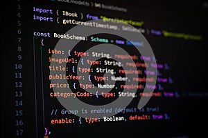MongoDB book shcema database model in typescript programming