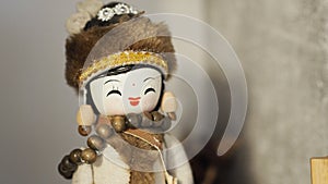 Mongol doll closeup Children toy