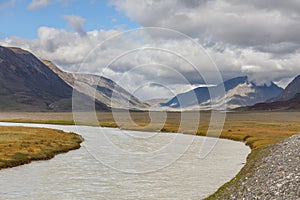 Mongolia landscape. Altai Tavan Bogd National Park in Bayar-Ulgii