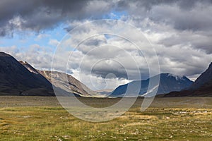 Mongolia landscape. Altai Tavan Bogd National Park in Bayar-Ulgii