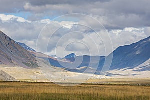 Mongolia landscape. Altai Tavan Bogd National Park in Bayar-Ulgii