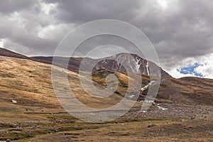 Mongolia landscape. Altai Tavan Bogd National Park in Bayar-Ulgii