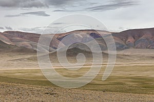 Mongolia landscape. Altai Tavan Bogd National Park in Bayar-Ulgii