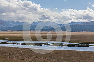 Mongolia landscape. Altai Tavan Bogd National Park in Bayar-Ulgii