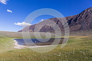 Mongolia landscape. Altai Tavan Bogd National Park in Bayar-Ulgii photo