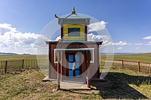 Mongolia Red Temple Buddhist Songino