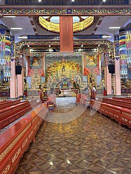 Interior of the Green Tara Temple in Ulaanbaatar in Mongolia photo