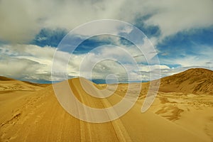 Mongolia. Sands Mongol Els, sandy dune desert