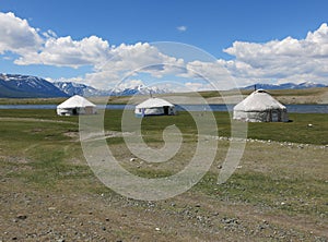 Mongolia - traditional lifestyle and landscape in west Mongolia