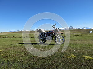 Mongolia - traditional lifestyle and landscape in west Mongolia