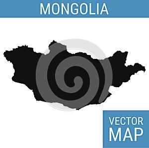 Mongolia vector map with title