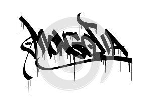 MONGOLIA word graffiti tag style