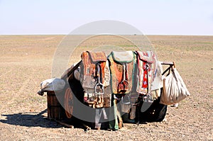 Mongolia â€“ nomad horse saddles