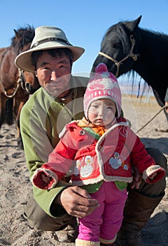 Mongolian family photo