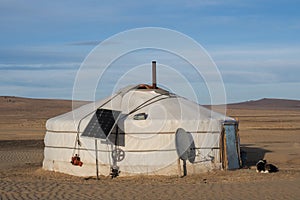 Mongolian Ger in Gobi desert