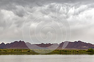 Mongolian gloomy landscape