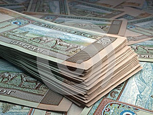 Mongolian money. Mongolian tugrik banknotes. 50 MNT togrog bills