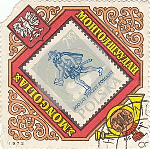 Mongolian postage stamp