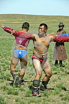 Mongolian wrestlers