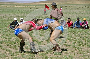 Mongolian wrestlers