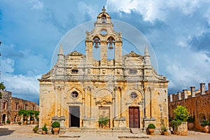 Moni Arkadiou monastery at Greek island Crete