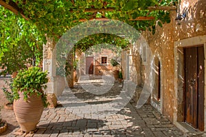 Moni Arkadiou monastery at Greek island Crete