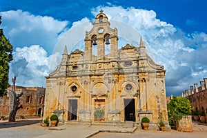 Moni Arkadiou monastery at Greek island Crete