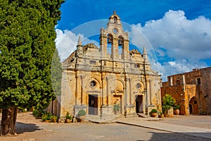 Moni Arkadiou monastery at Greek island Crete