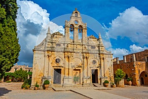 Moni Arkadiou monastery at Greek island Crete