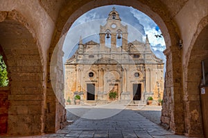 Moni Arkadiou monastery at Greek island Crete