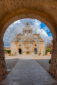 Moni Arkadiou monastery at Greek island Crete