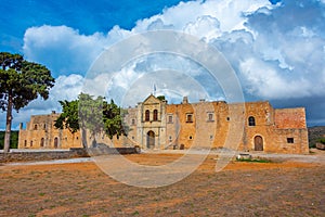 Moni Arkadiou monastery at Greek island Crete