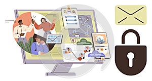 Digital Collaboration, Data Sharing, and Cybersecurity with Encrypted Communication Tools