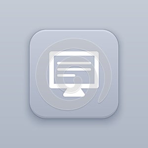 Monitor and Computer button, best vector