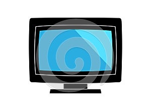 monitor computer icon on the white background Vector Illustration
