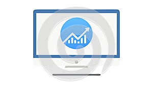 Monitor Data Analysis, Business Report and Statistical Graph, Vector, vector design Generative AI