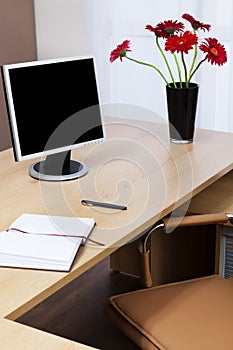 Monitor on a desk