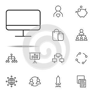 monitor icon. business icons universal set for web and mobile