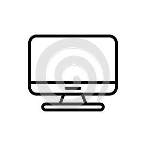 Monitor icon flat vector template design trendy