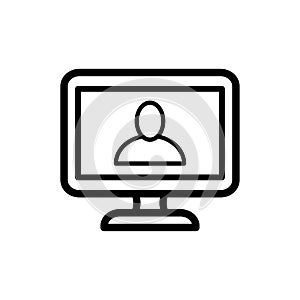 Monitor icon flat vector template design trendy