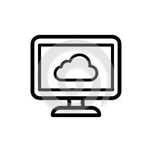 Monitor icon flat vector template design trendy