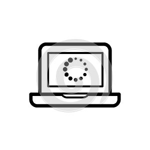 Monitor icon flat vector template design trendy